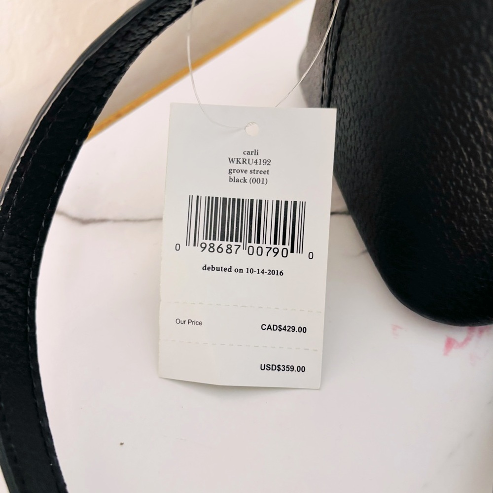 Kate Spade Grove Street Carli‎ NWT Black Leather Handbag WKRU4192 - Picture 5 of 11